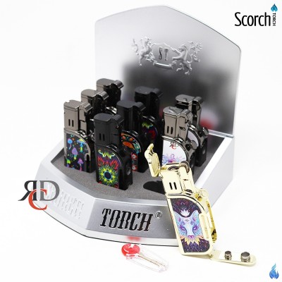 SCORCH TORCH 2 FLAME & TORCH W/ CIGAR PUNCH  - STDS200 9CT/ DISPLAY